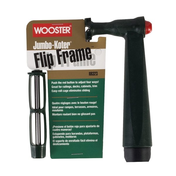 Wooster Paint Roller Flip Frame, Cage, Polypropylene Handle, 4-1/2", 6-1/2" Rollers 0RR3230000